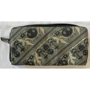 Loungefly Traditional Sailor Jerry Style Tattoo Pattern Long Zip Around Wallet